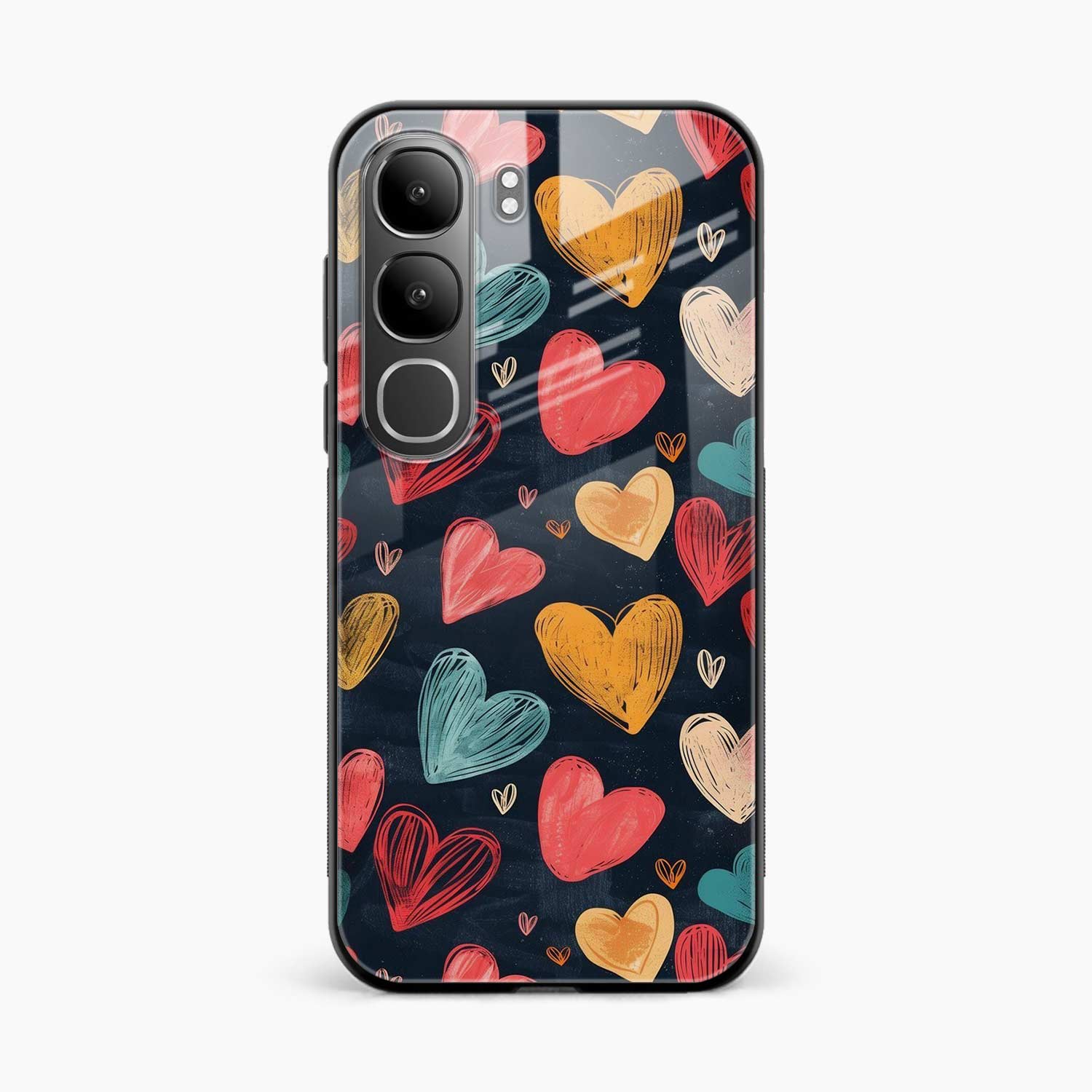 Colorful Hearts Vivo Y31 5G Back Cover