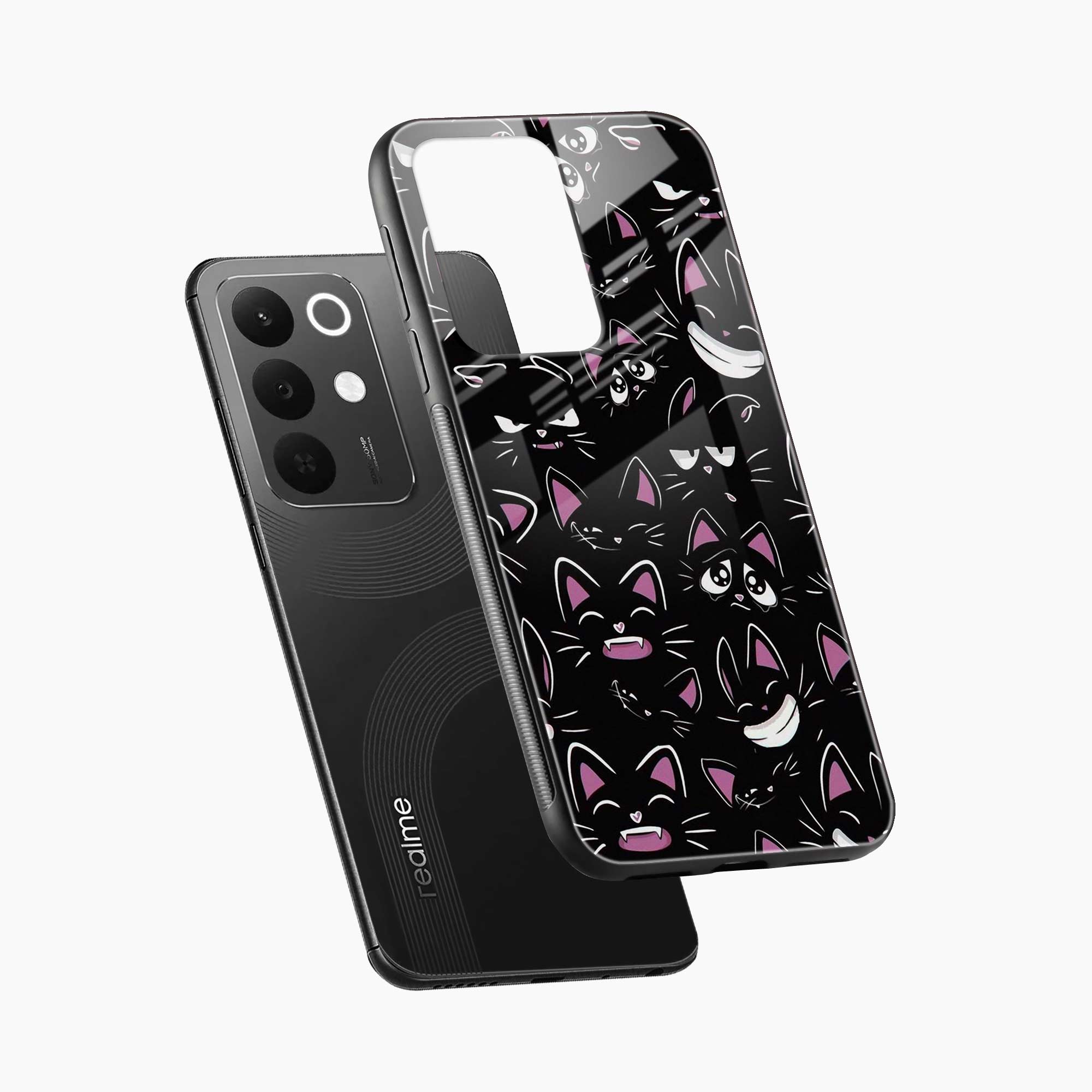 Cute Black Cat Realme Narzo 90x 5G Back Cover