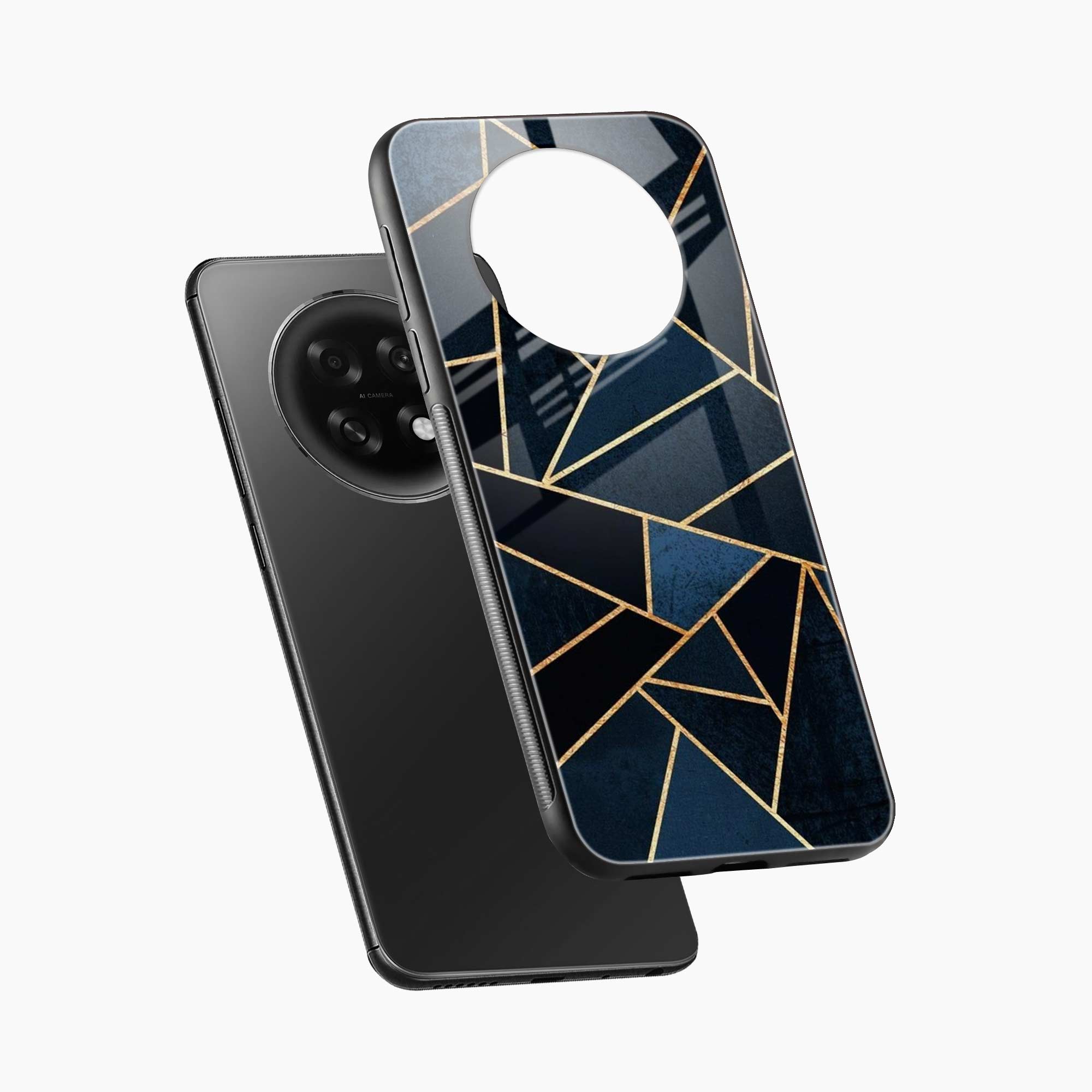 Diagonal Marble Golden Cut Oppo F31 Pro Plus 5G Back Cover