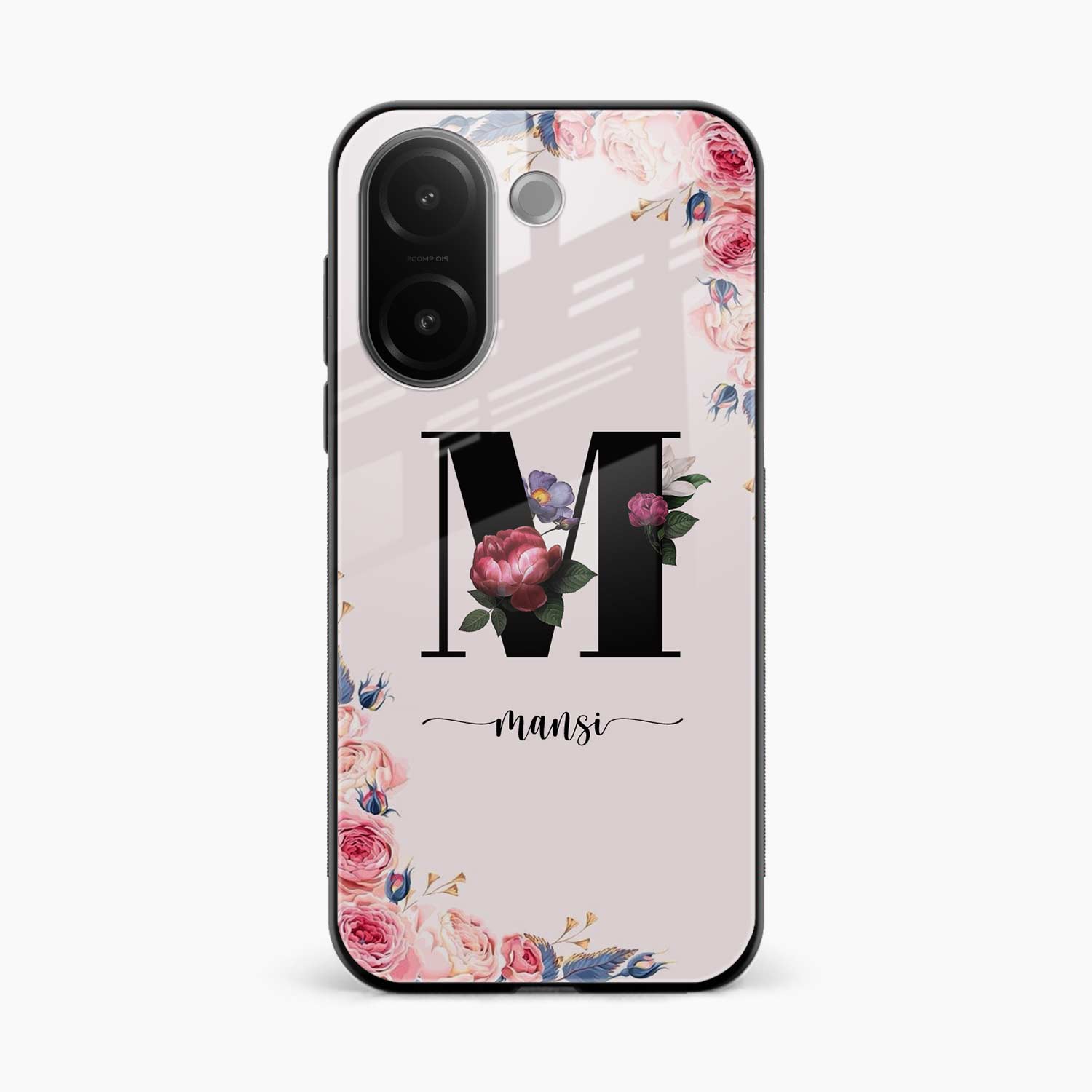 Floral Name Personalised Vivo V60e 5G Back Cover