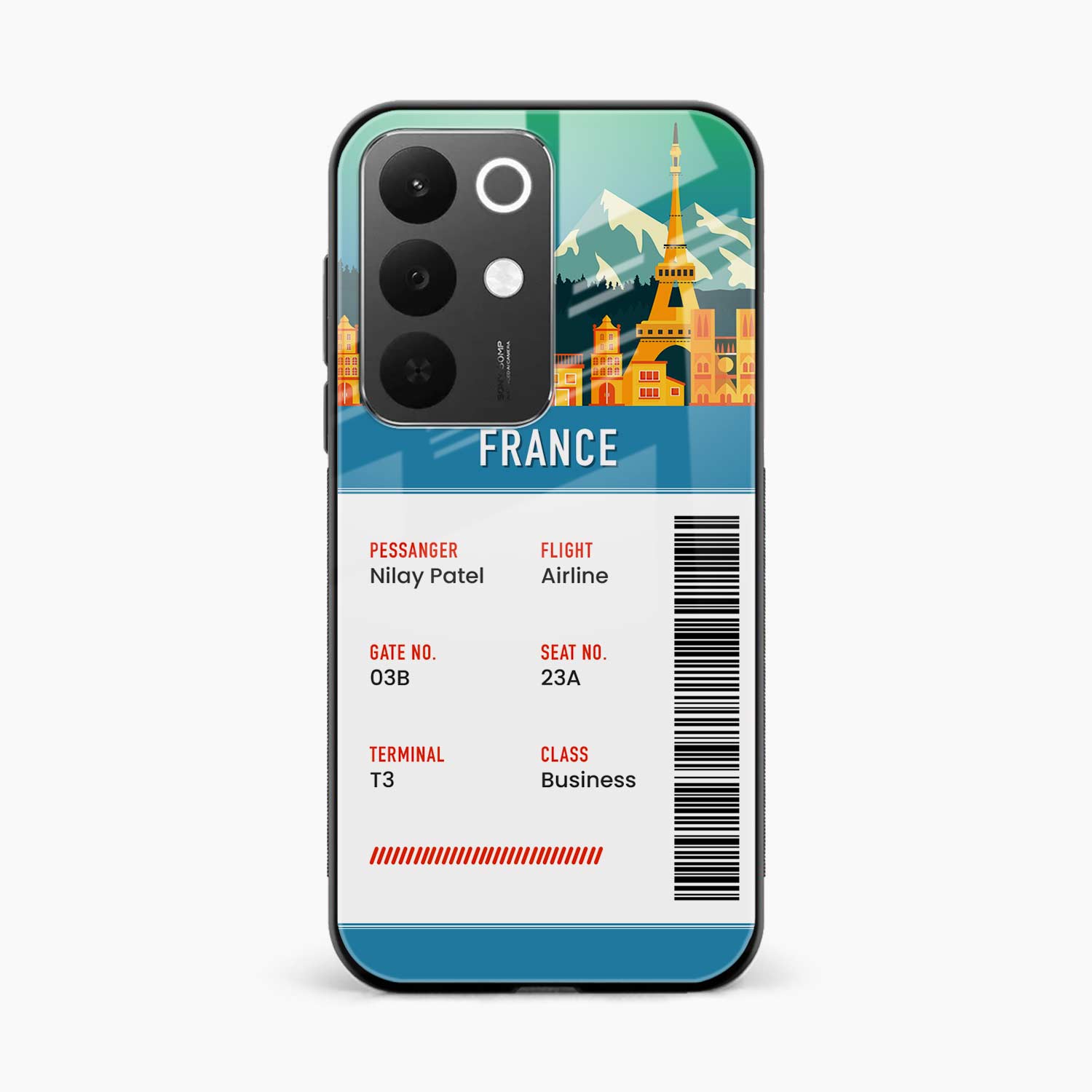 France Boarding Pass Realme C85 5G Back Cover