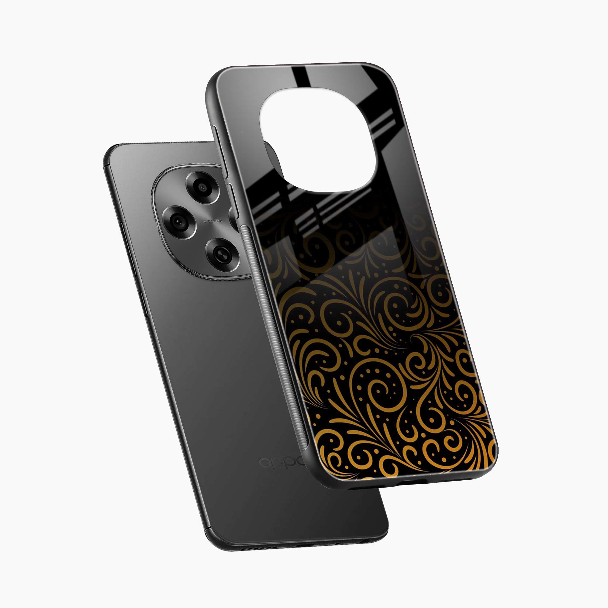 Golden Swirl Oppo F31 Pro 5G Back Cover