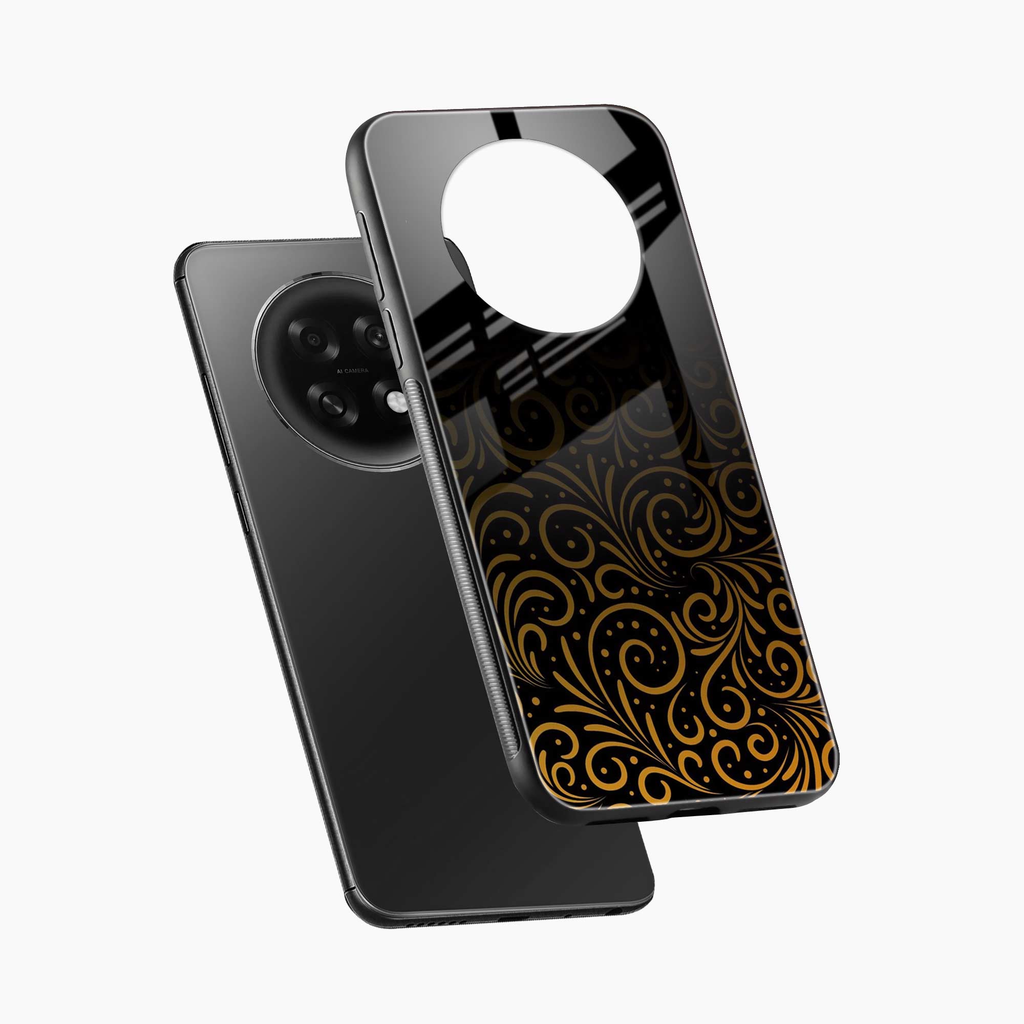 Golden Swirl Oppo F31 Pro Plus 5G Back Cover