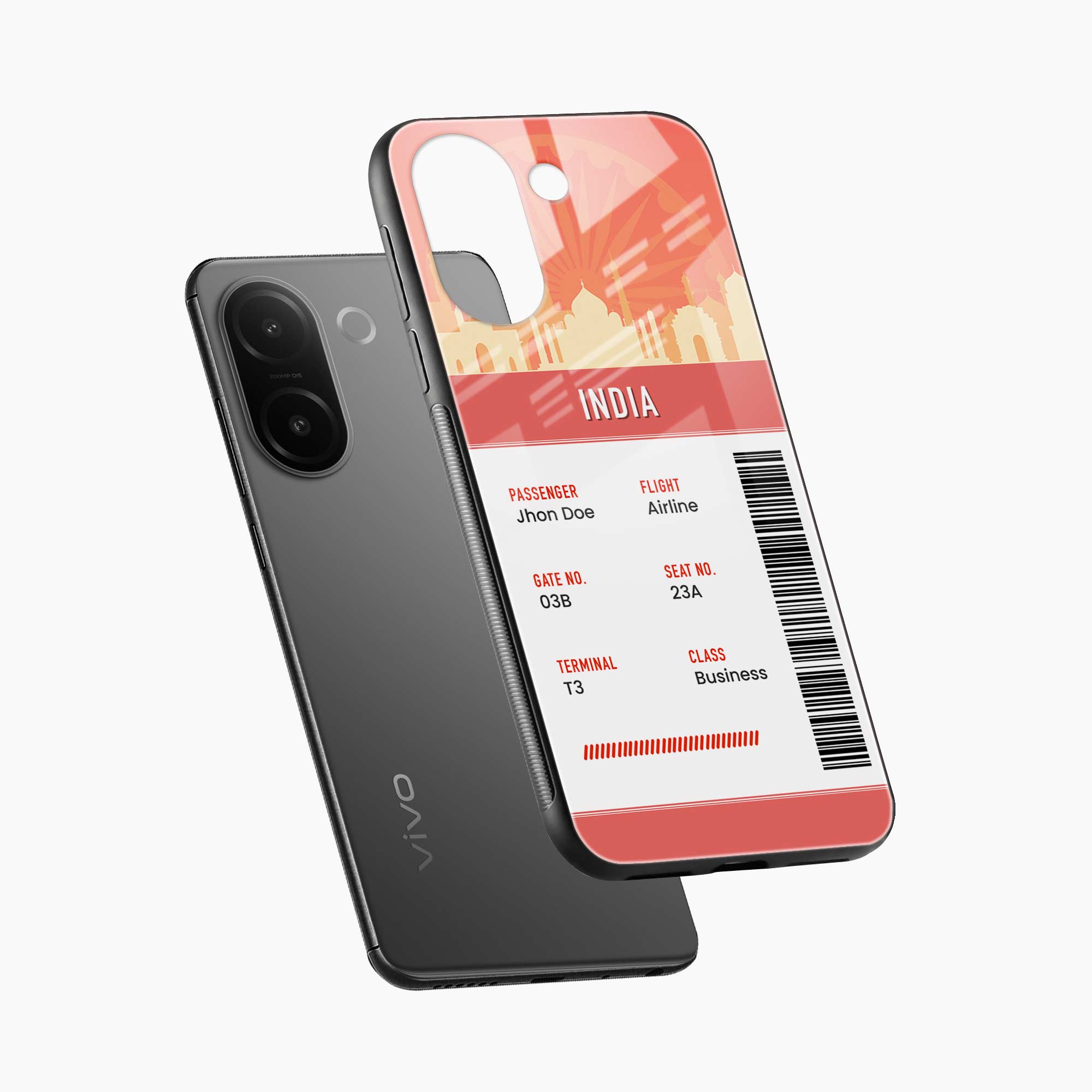 India Boarding Pass Vivo V60e 5G Back Cover
