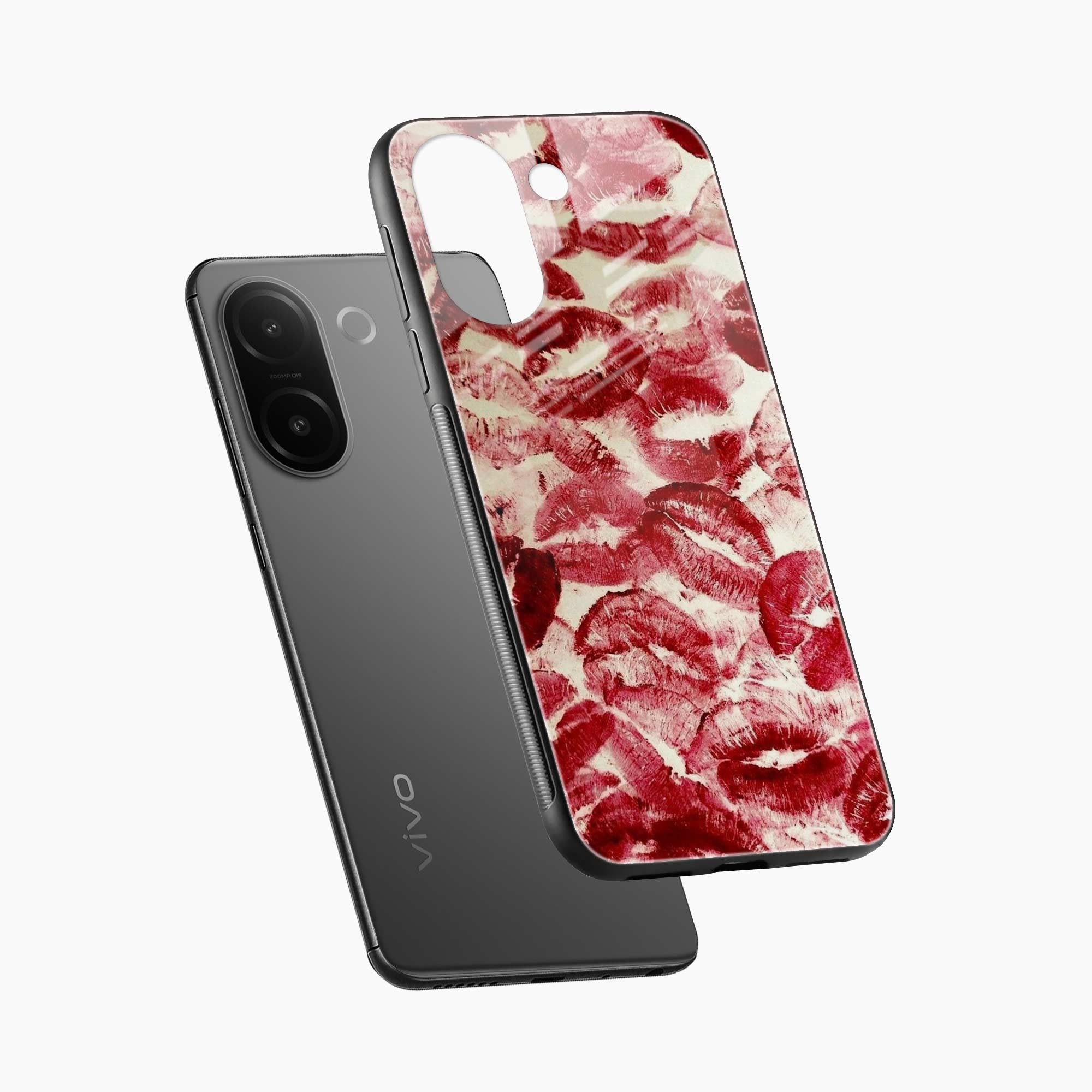 Lipstick Kiss Print Vivo V60e 5G Back Cover
