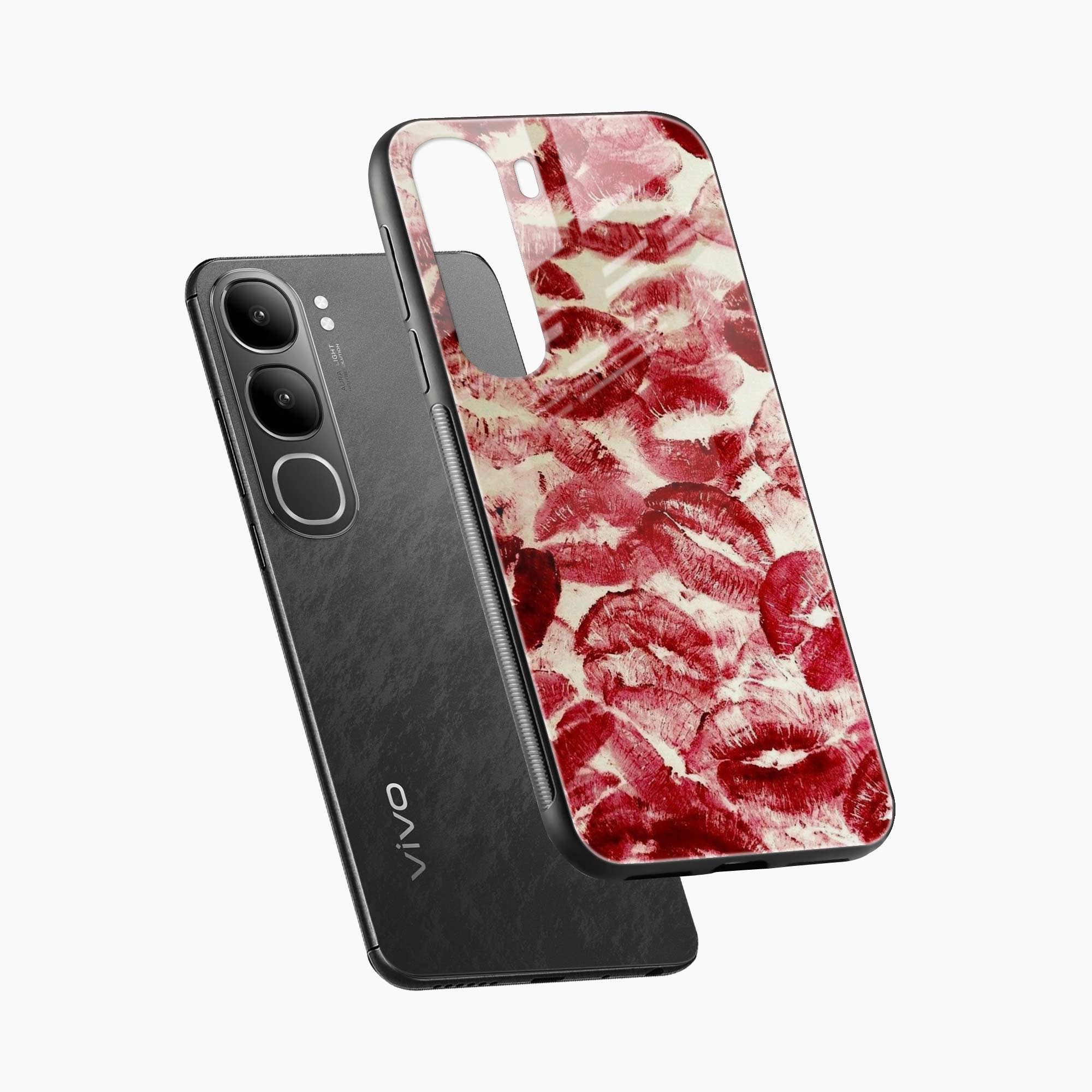 Lipstick Kiss Print Vivo Y31 5G Back Cover