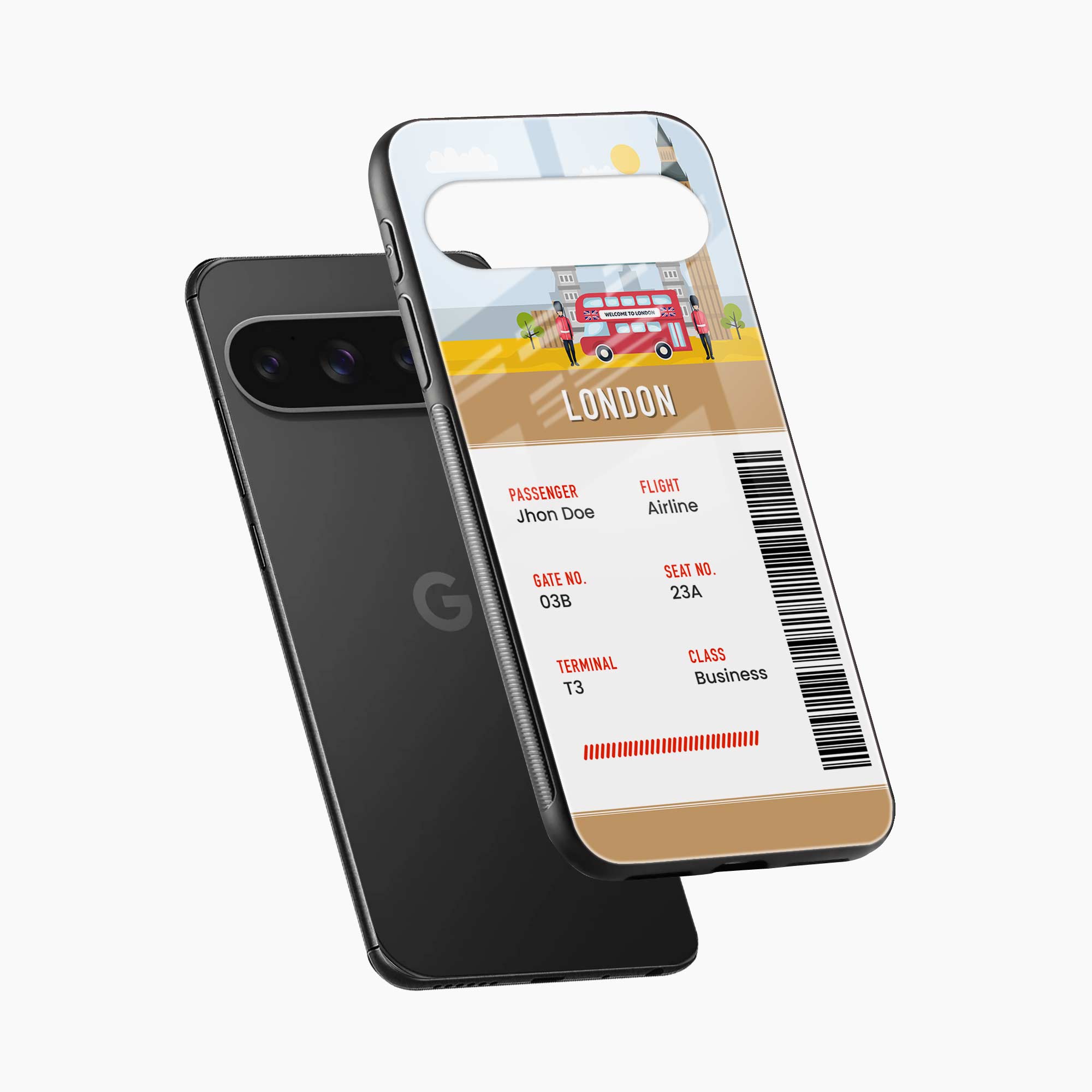 London Boarding Pass Google Pixel 10 Pro Xl Back Cover