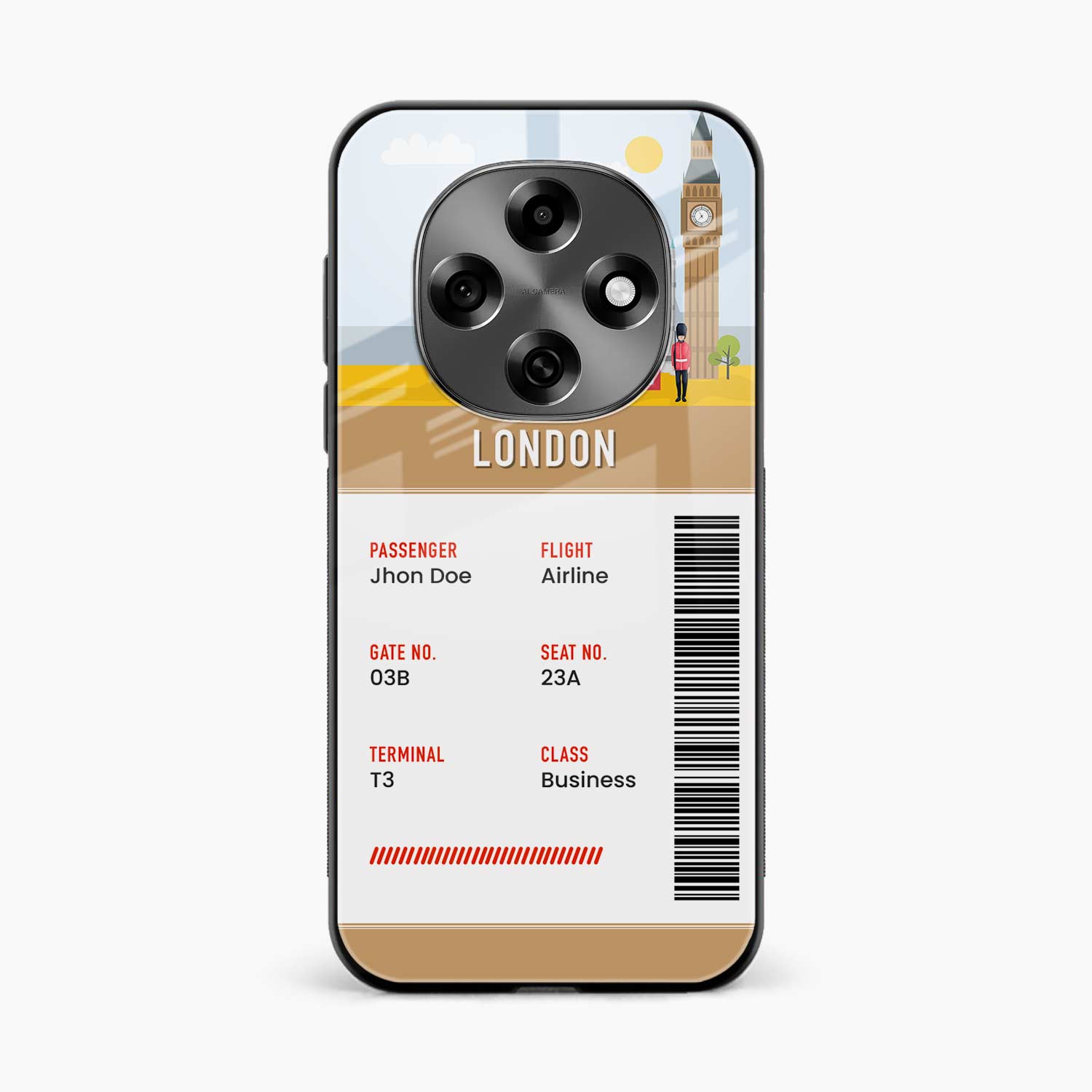 London Boarding Pass Oppo F31 Pro 5G Back Cover