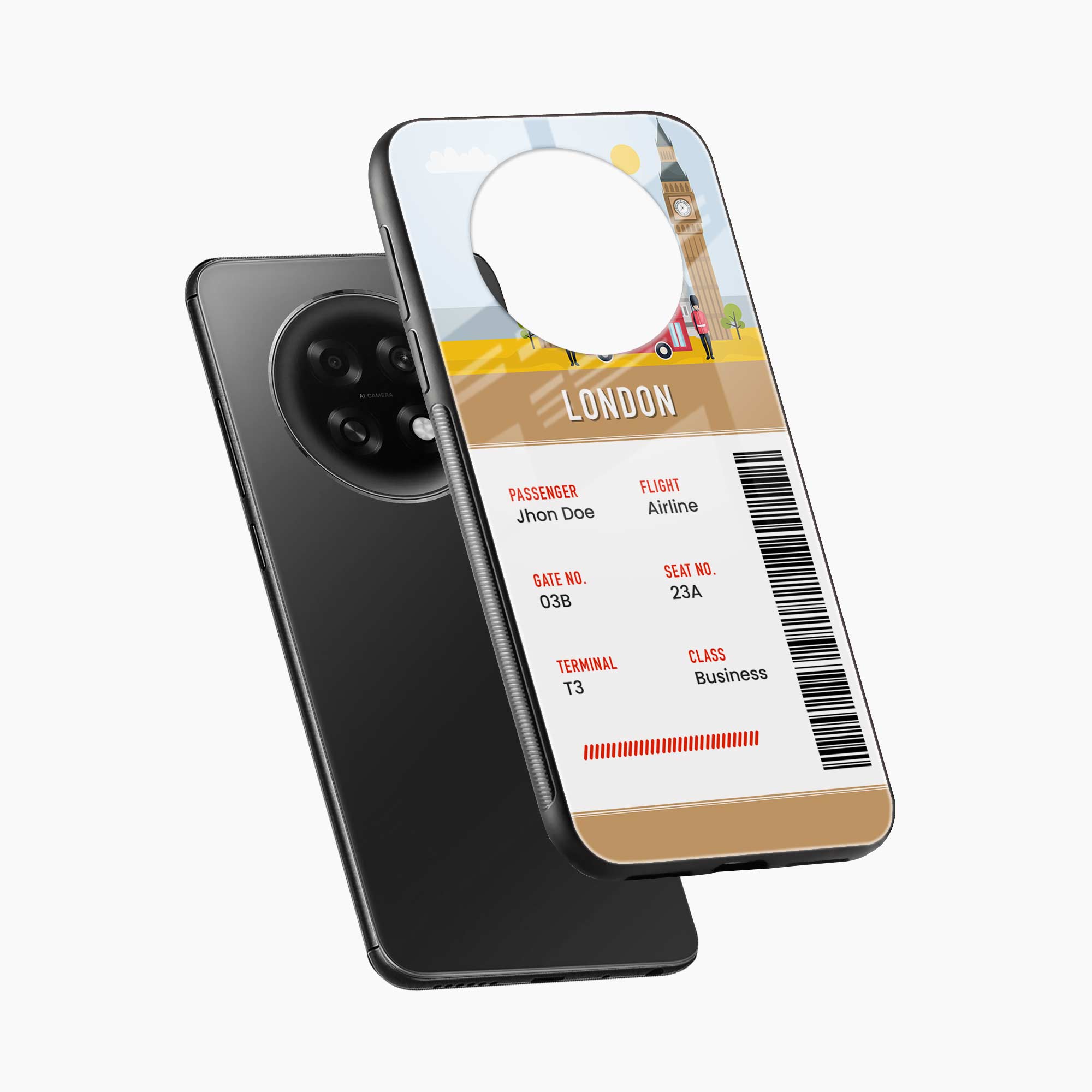 London Boarding Pass Oppo F31 Pro Plus 5G Back Cover