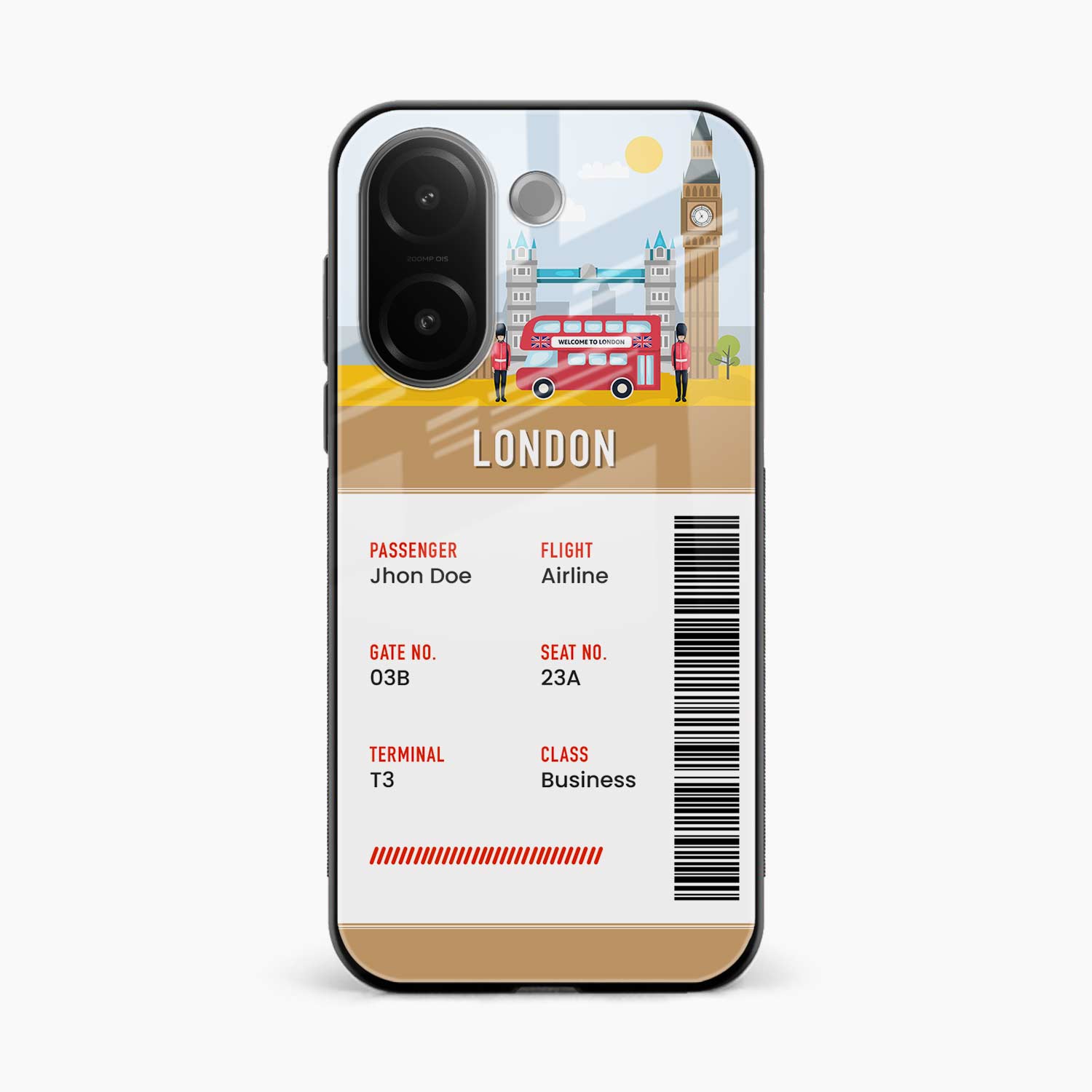 London Boarding Pass Vivo V60e 5G Back Cover