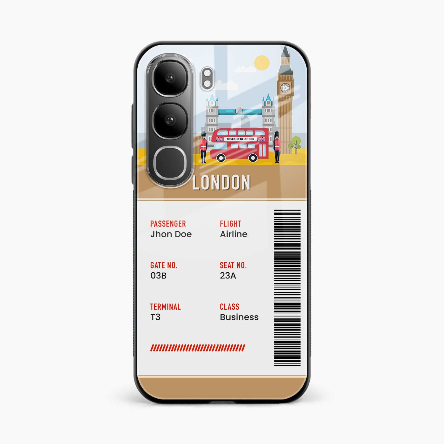 London Boarding Pass Vivo Y31 5G Back Cover