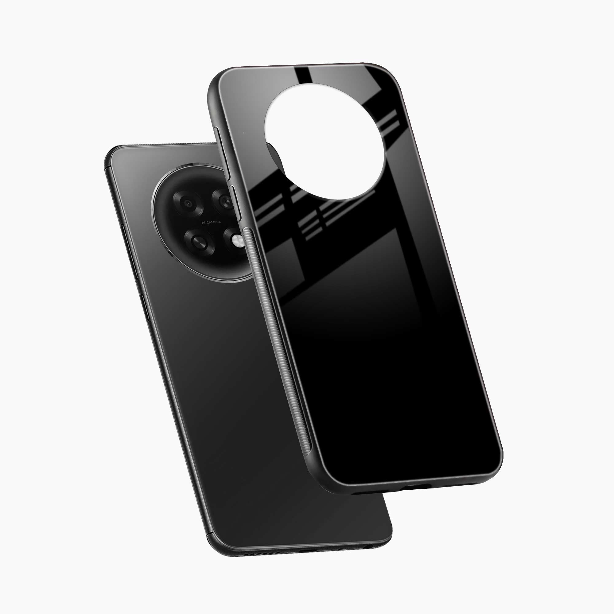 Pure Black Oppo F31 Pro Plus 5G Back Cover