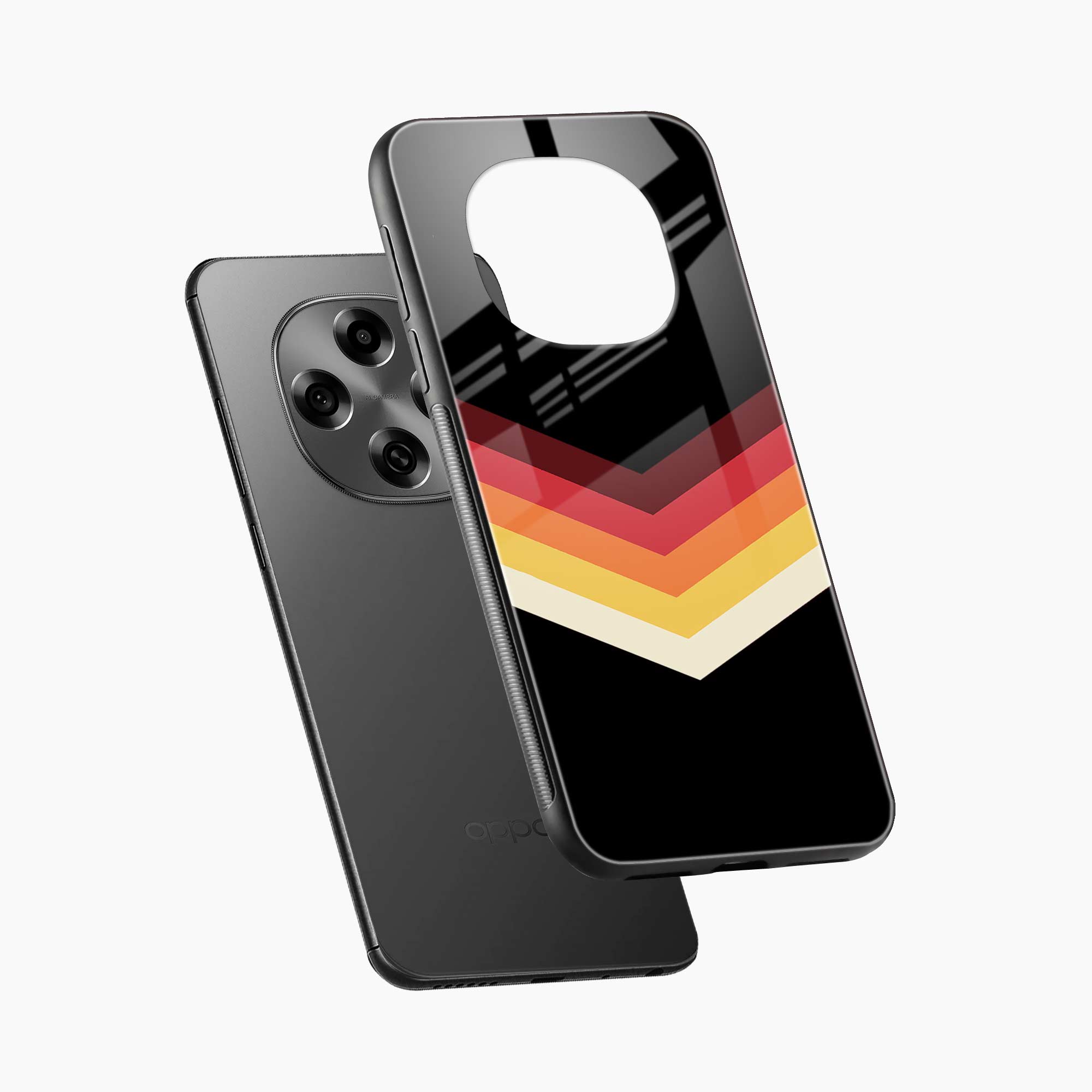 Rewind Strips Pattern Oppo F31 Pro 5G Back Cover