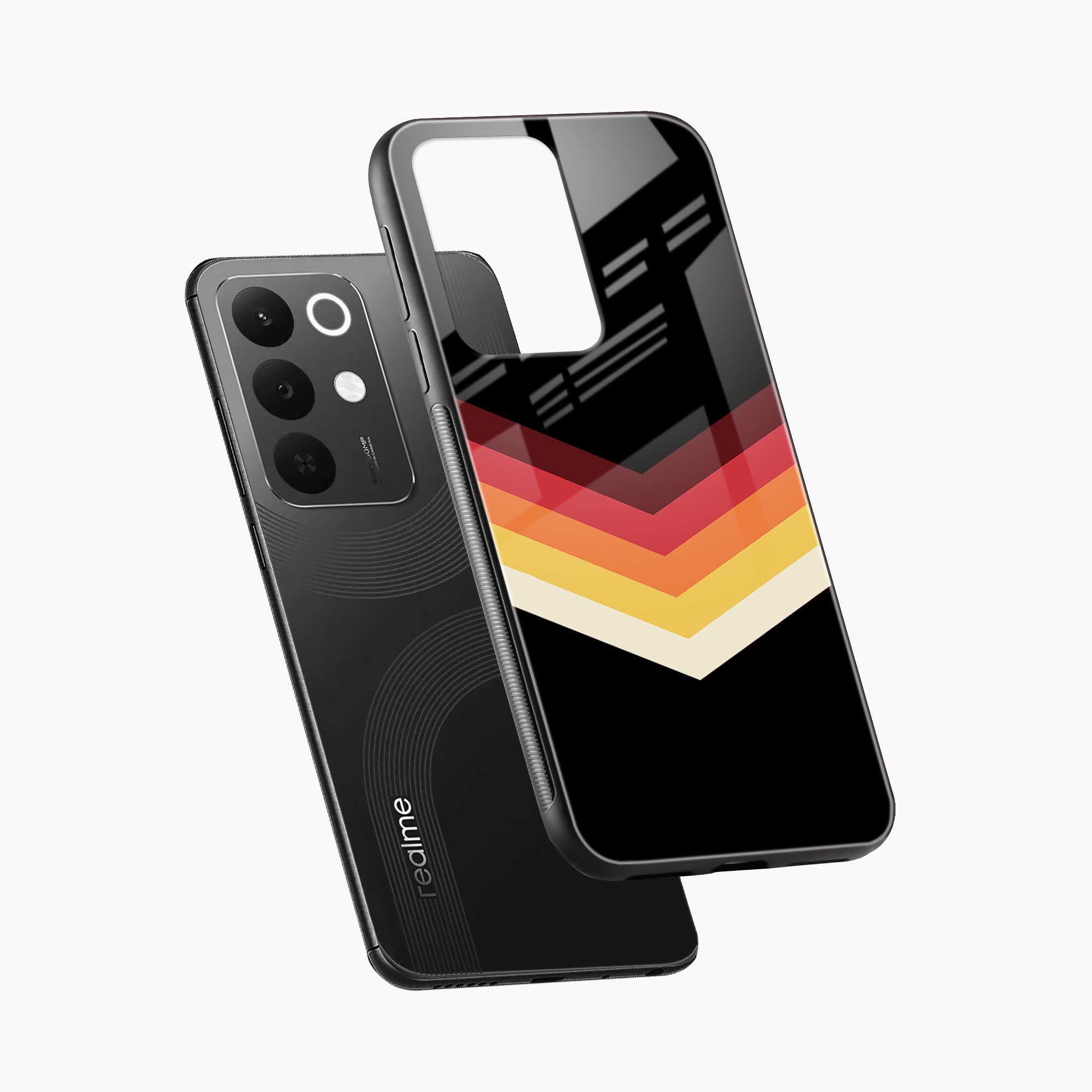 Rewind Strips Pattern Realme Narzo 90x 5G Back Cover