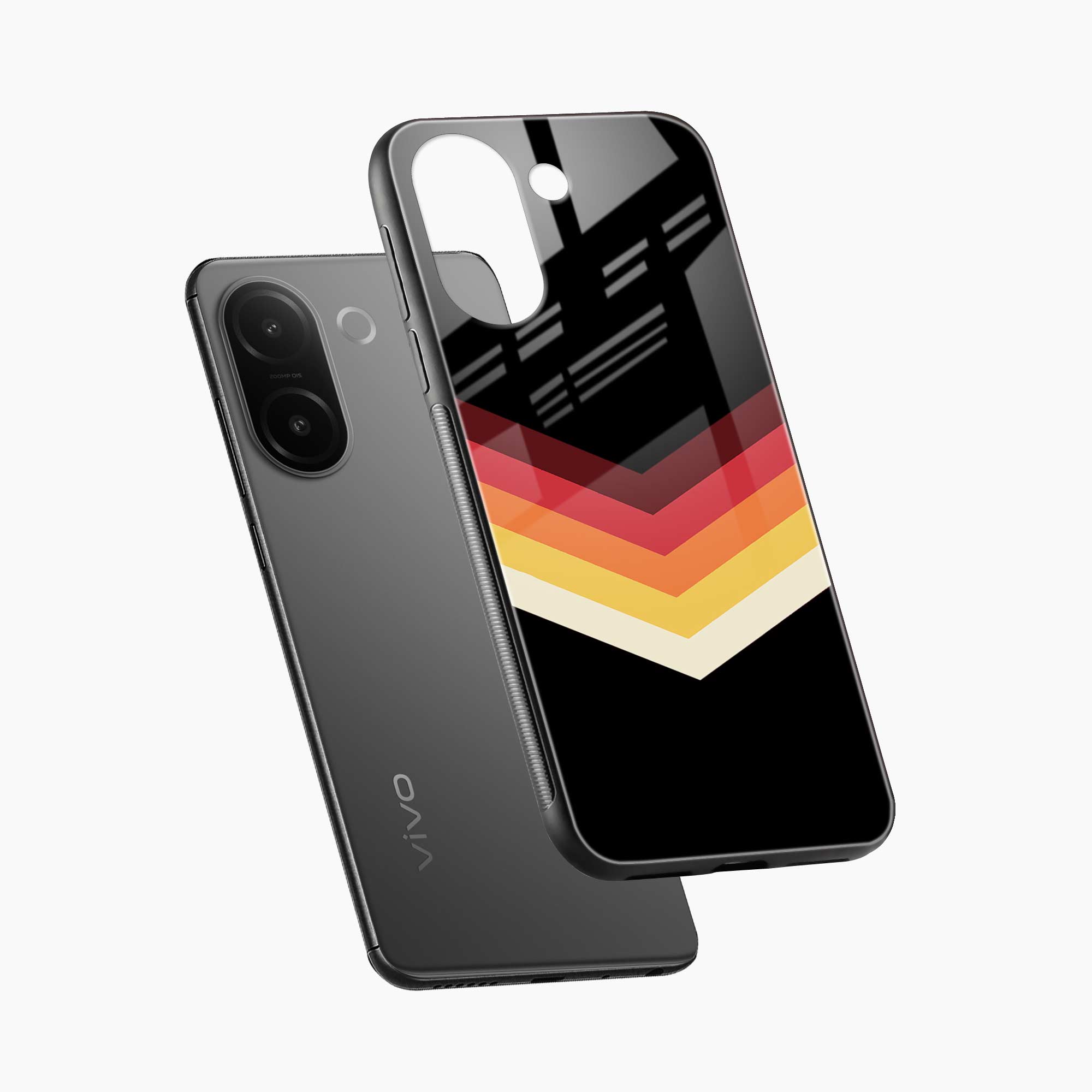 Rewind Strips Pattern Vivo V60e 5G Back Cover