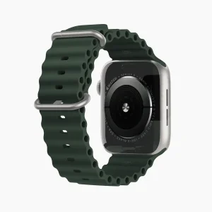 Ocean Silicone Watch Strap & Band - Green (42/44/45/49mm)