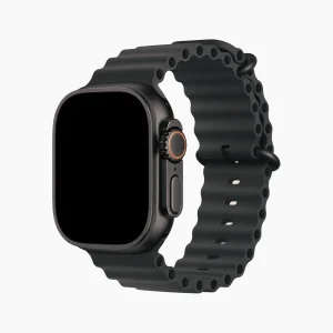 Ocean Silicone Watch Strap & Band - Black (42/44/45/49mm)