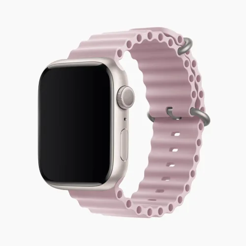 Ocean Silicone Watch Strap & Band - Pink (42/44/45/49mm)