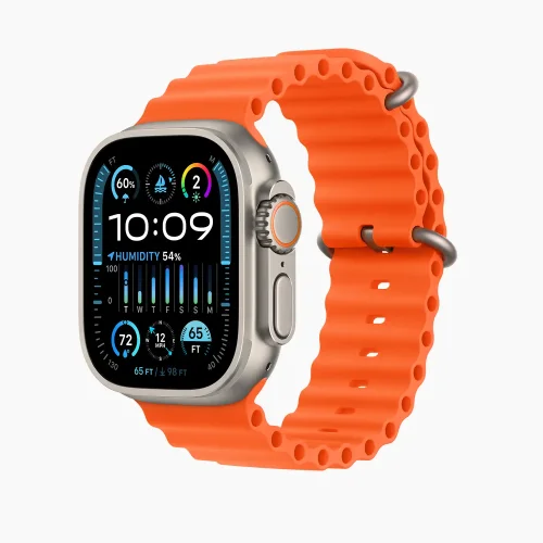 Ocean Silicone Watch Strap & Band - Orange (42/44/45/49mm)