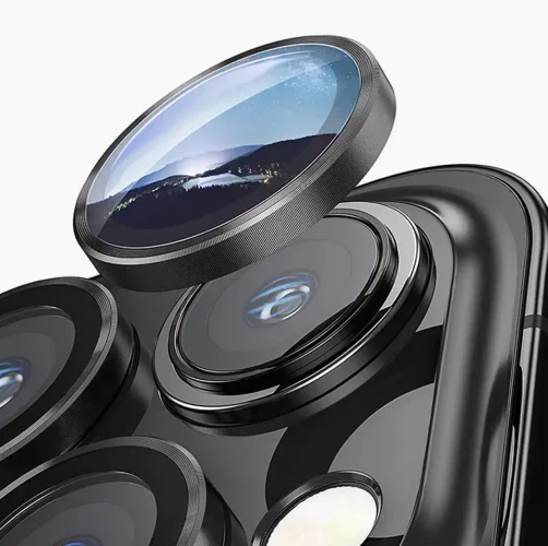 iPhone 15 Pro Camera Protector Lens - Black
