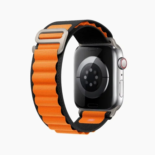 Alpine Loop Watch Strap & Band - Black & Orange (42/44/45/49mm)