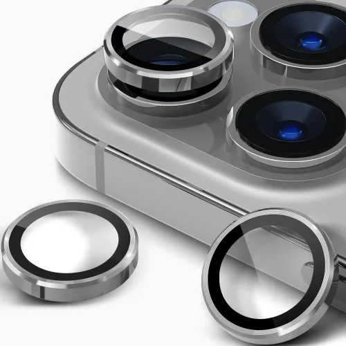 iPhone 15 Pro Camera Lens Protector - Silver