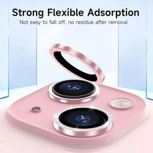 iPhone 14 Plus Camera Lens Protector - Pink Diamond