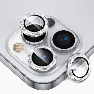 iPhone 14 Pro Camera Lens Protector - Silver Diamond