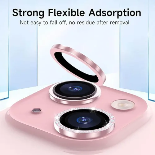 iPhone 14 Plus Camera Lens Protector - Pink Diamond