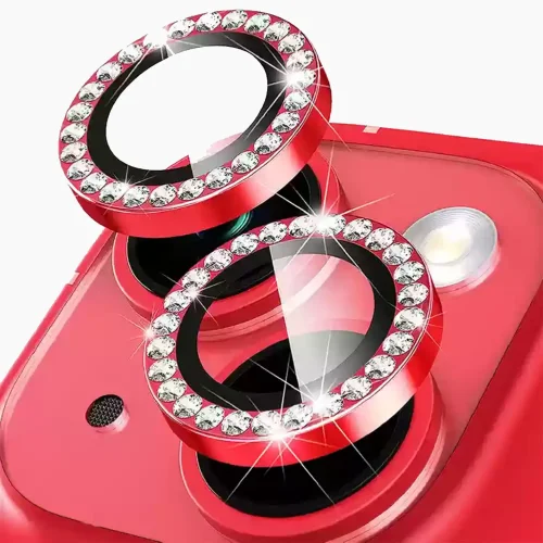iPhone 15 Camera Lens Protector - Red Diamond
