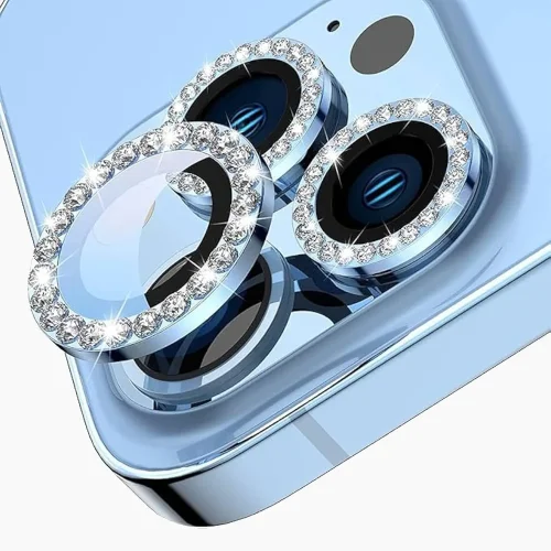 iPhone 16 Pro Max Camera Lens Protector - Blue Diamond