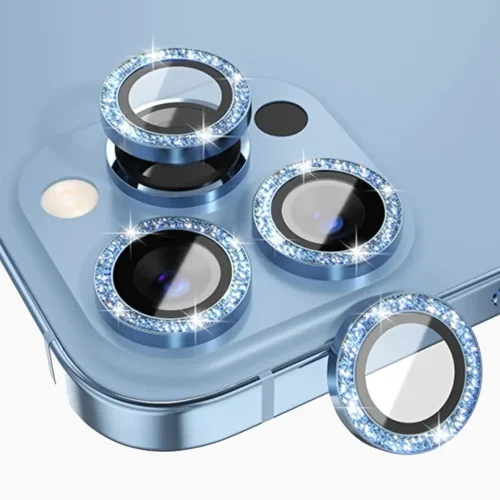 iPhone 15 Pro Max Camera Lens Protector - Blue Diamond