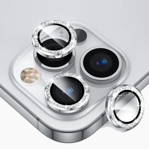 iPhone 11 Pro Max Camera Lens Protector - Silver Diamond