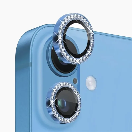 iPhone 16 Plus Camera Lens Protector - Blue Diamond