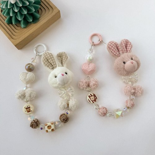 Cute Bunny Teddy Phone Charm