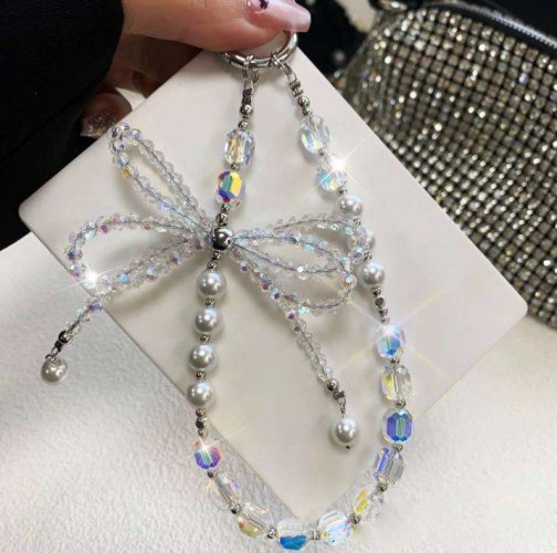 Pearl Blossom Phone Charm