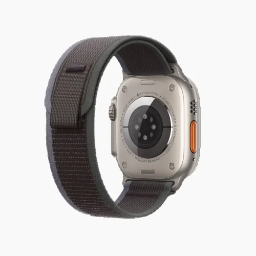 Pull Tab Nylon Weave Apple Watch Band - Grey Green (42/44/45/46/49/Series10)