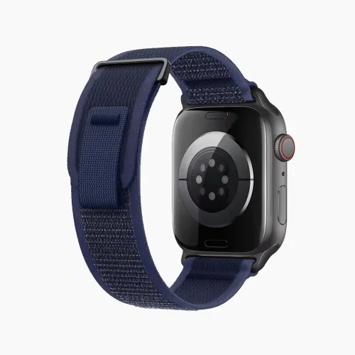 Pull Tab Nylon Weave Apple Watch Band - Blue (42/44/45/46/49/Series10)