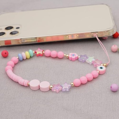 Pink Starry Mobile Phone Charm