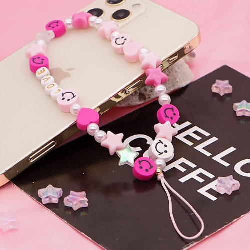 Pink Stars Mobile Phone Charms
