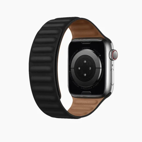 Dark Taupe Poppy Magnetic Apple WatchBand - Black (42/44/45/46/49/Series10)