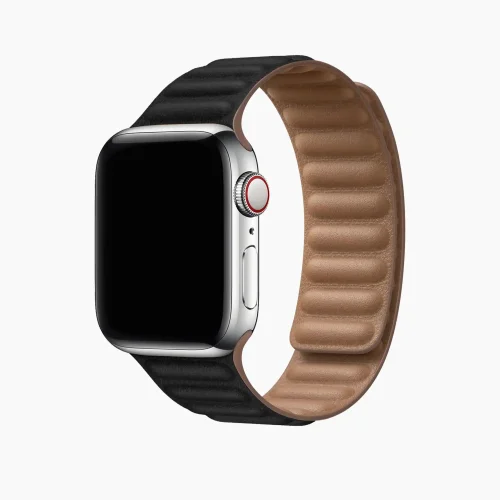 Dark Taupe Poppy Magnetic Apple WatchBand - Black (42/44/45/46/49/Series10)