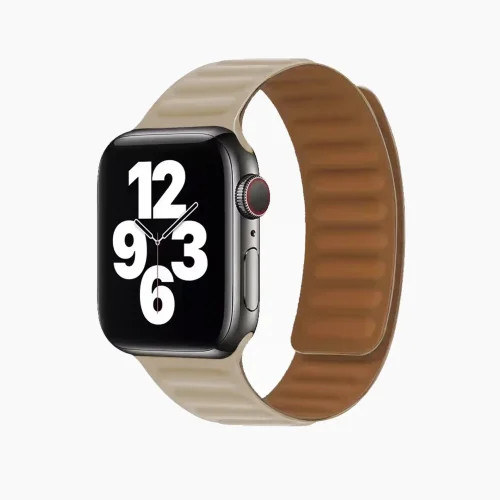 Dark Taupe Poppy Magnetic Apple WatchBand - Pink (42/44/45/46/49/Series10)