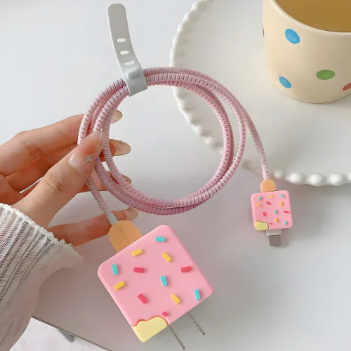 Candy Charger Cover With Spiral Cable Protectors Sleeve