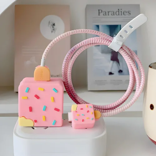 Candy Charger Cover With Spiral Cable Protectors Sleeve