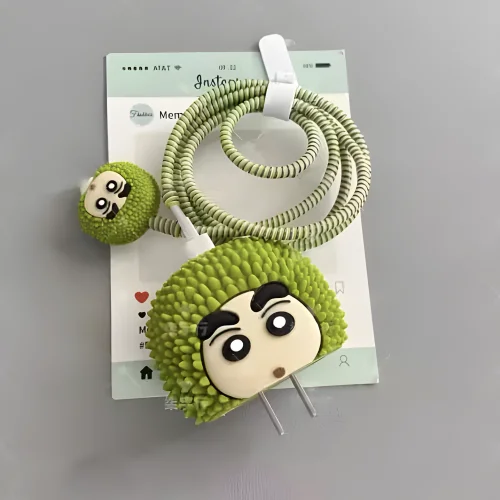 Shin Chan Charger Cover With Spiral Cable Protectors Sleeve