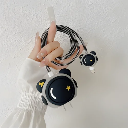Astronaut Charger Cover With Spiral Cable Protectors Sleeve