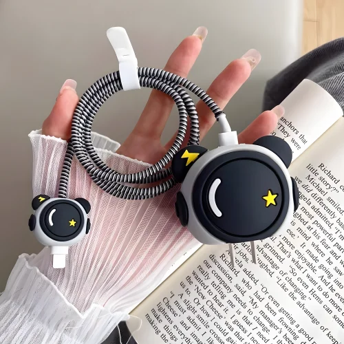 Astronaut Charger Cover With Spiral Cable Protectors Sleeve