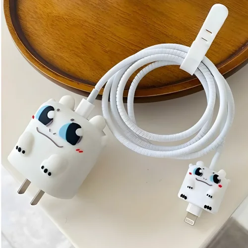 Cat Charger Cover With Spiral Cable Protectors Sleeve