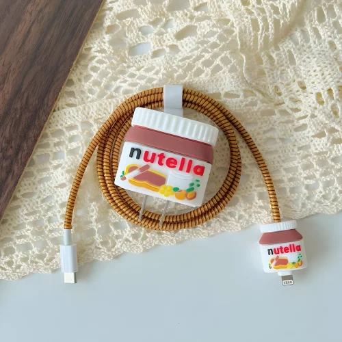 Nutella Charger Cover With Spiral Cable Protectors Sleeve